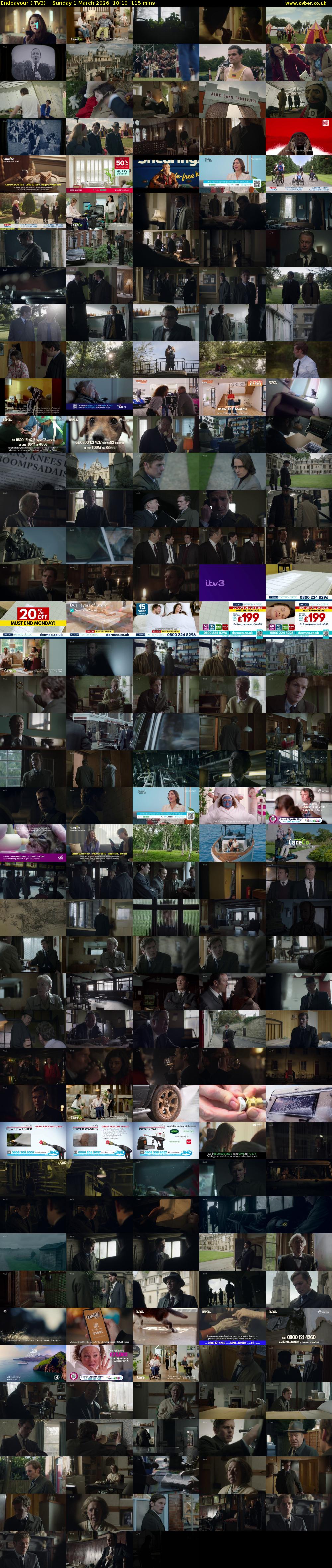 Endeavour (ITV3) Sunday 1 March 2026 10:10 - 12:05