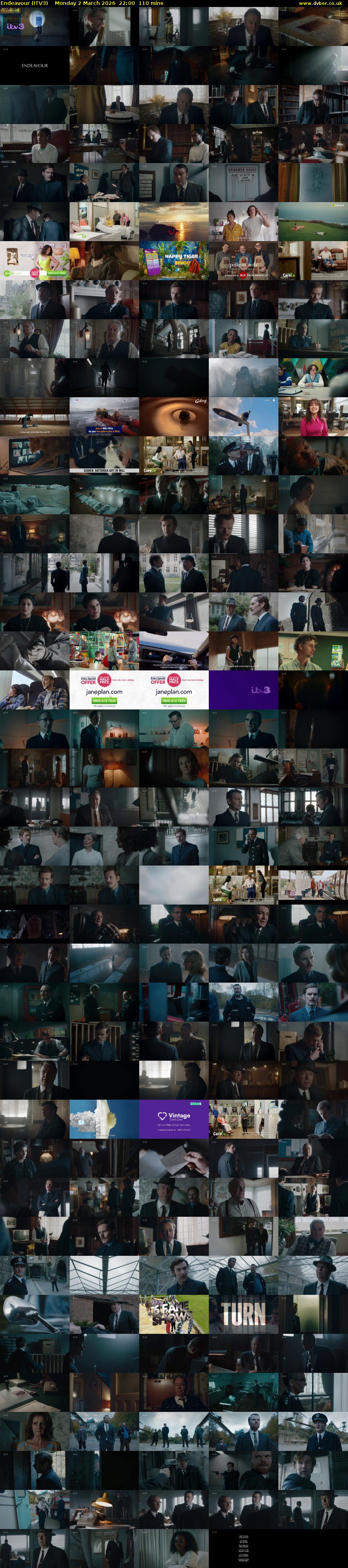Endeavour (ITV3) Monday 2 March 2026 22:00 - 23:50