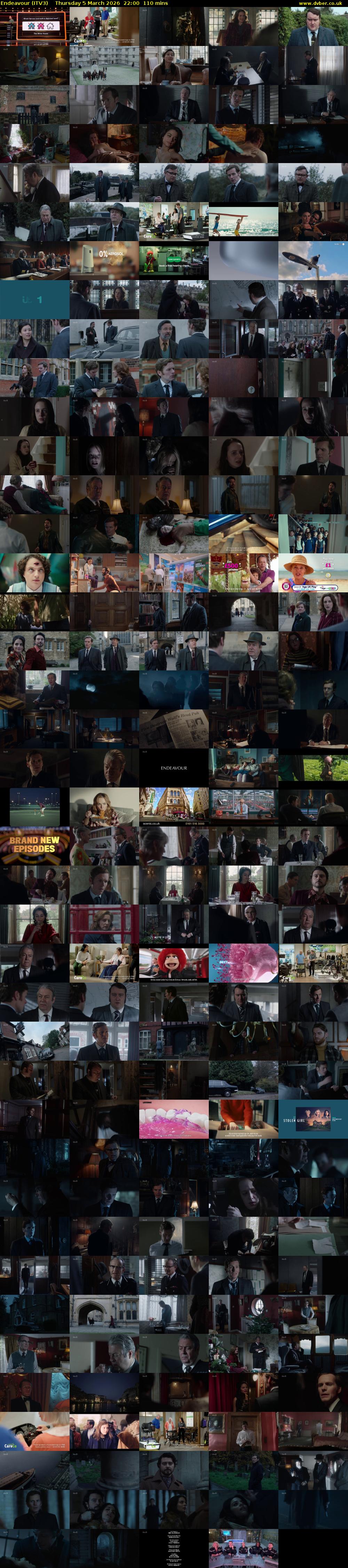 Endeavour (ITV3) Thursday 5 March 2026 22:00 - 23:50