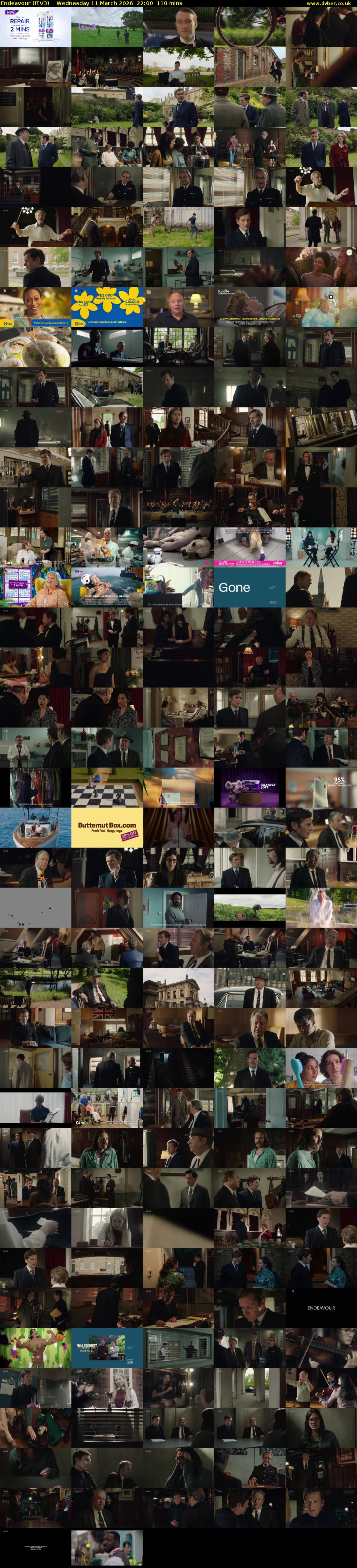 Endeavour (ITV3) Wednesday 11 March 2026 22:00 - 23:50