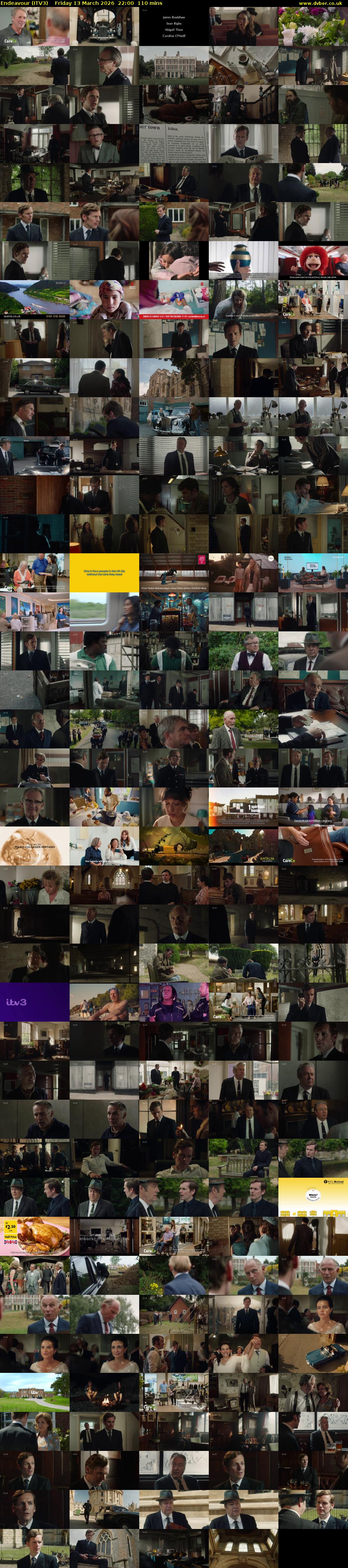 Endeavour (ITV3) Friday 13 March 2026 22:00 - 23:50