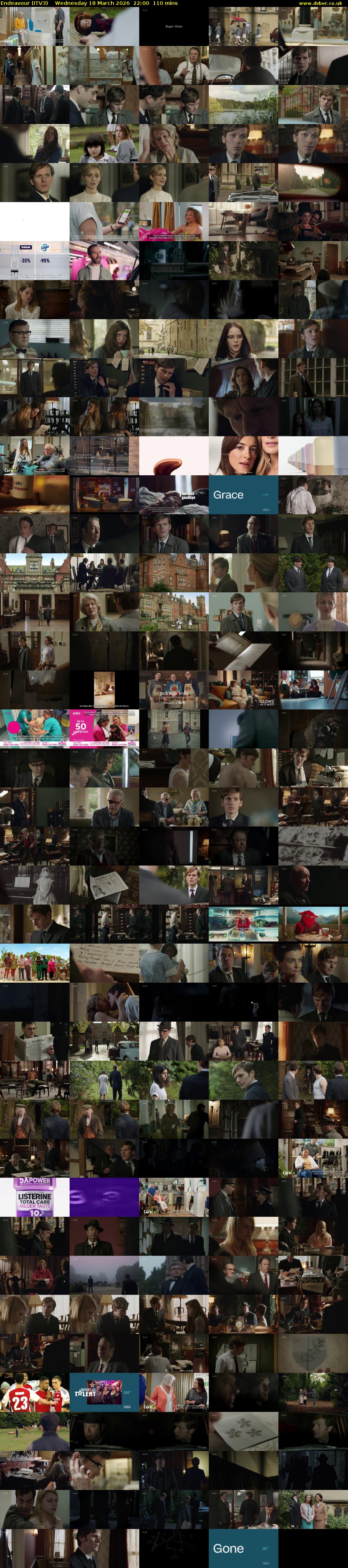Endeavour (ITV3) Wednesday 18 March 2026 22:00 - 23:50
