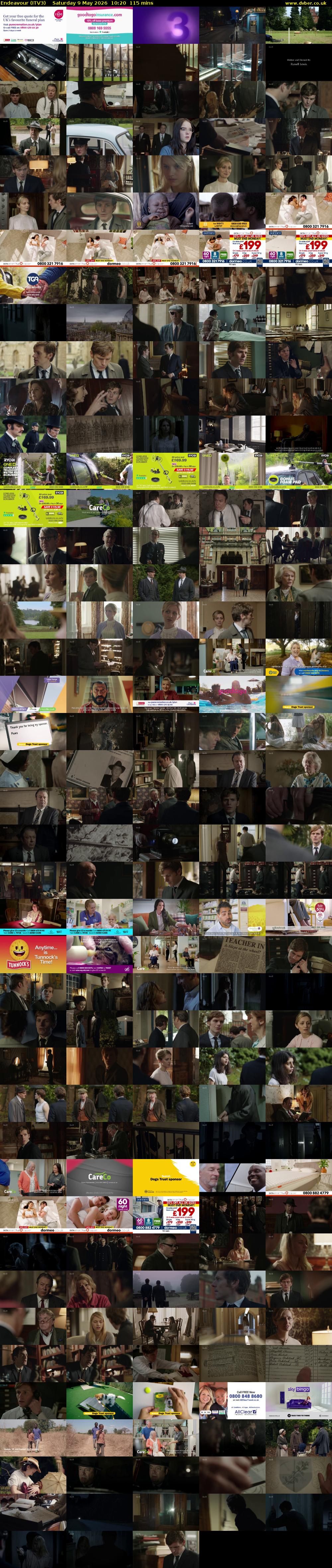 Endeavour (ITV3) Saturday 9 May 2026 10:20 - 12:15