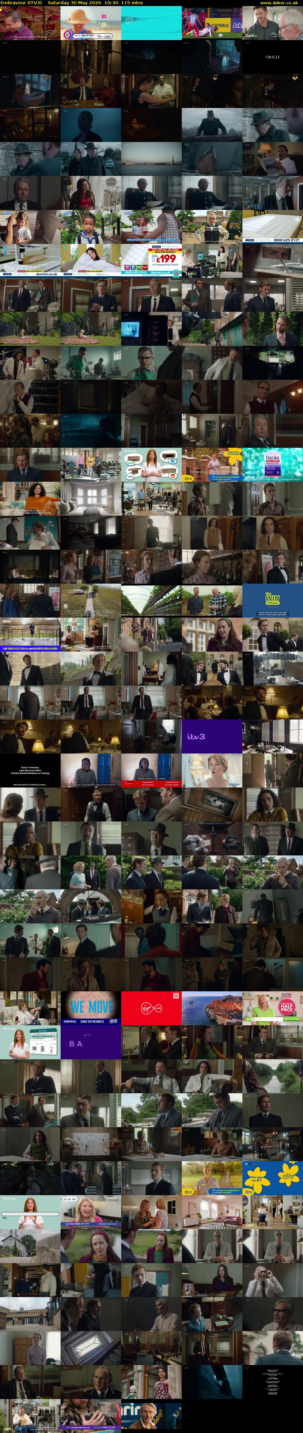 Endeavour (ITV3) Saturday 30 May 2026 10:30 - 12:25