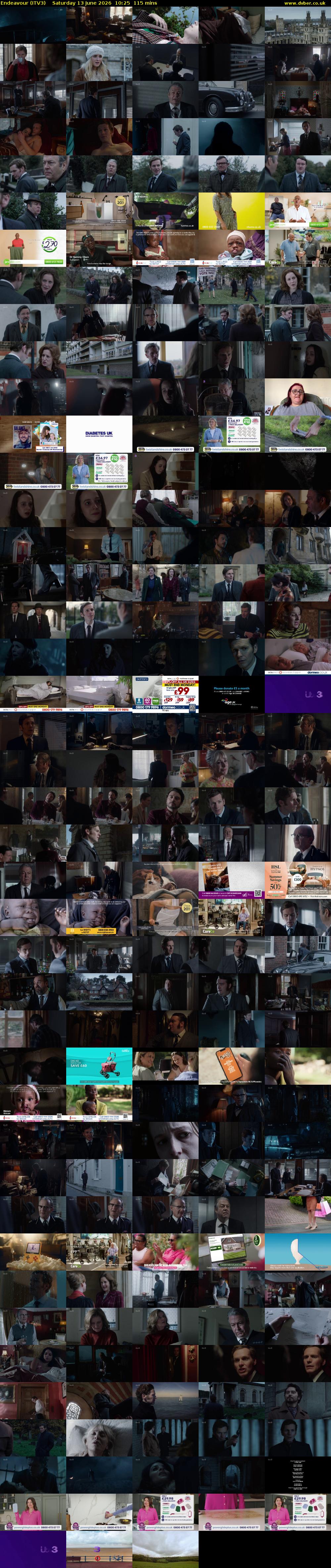 Endeavour (ITV3) Saturday 13 June 2026 10:25 - 12:20