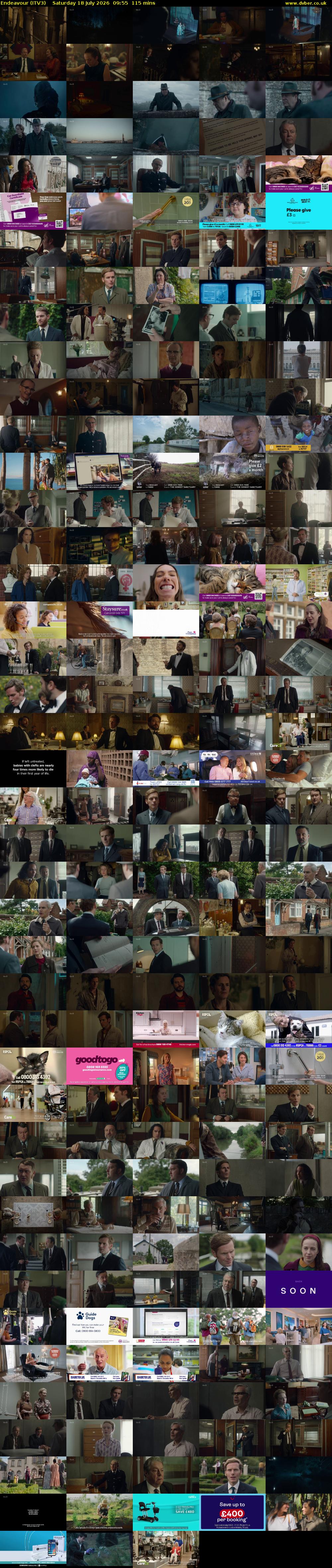 Endeavour (ITV3) Saturday 18 July 2026 09:55 - 11:50