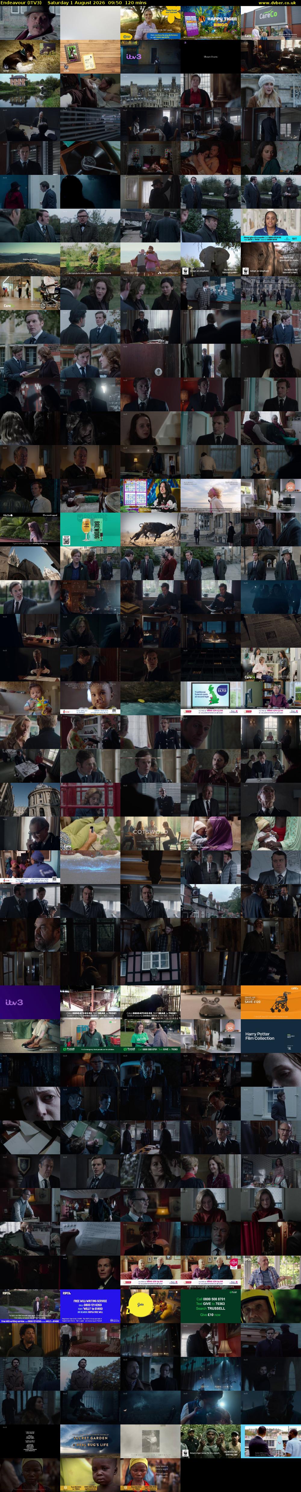 Endeavour (ITV3) Saturday 1 August 2026 09:50 - 11:50