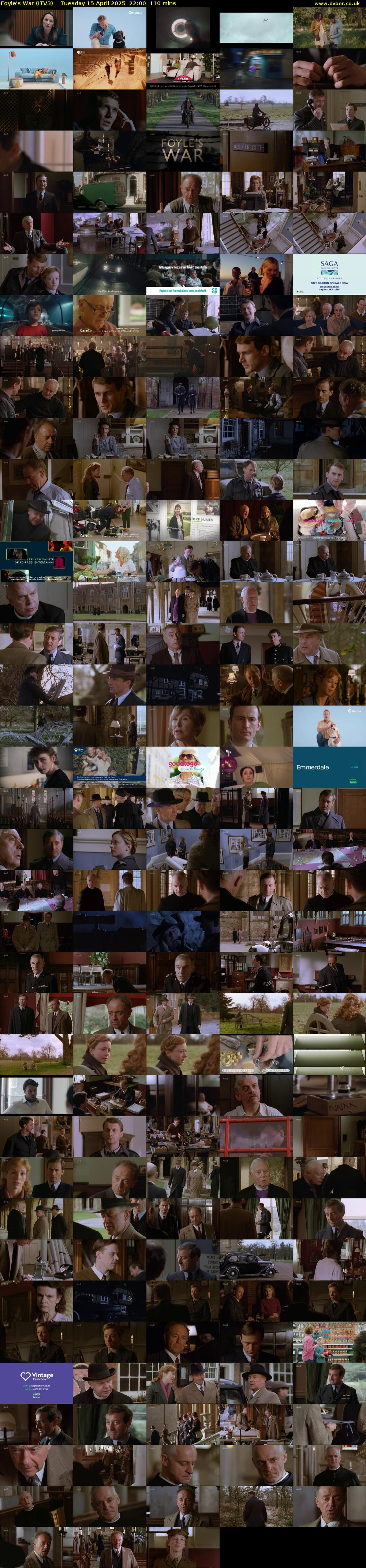 Foyle's War (ITV3) Tuesday 15 April 2025 22:00 - 23:50