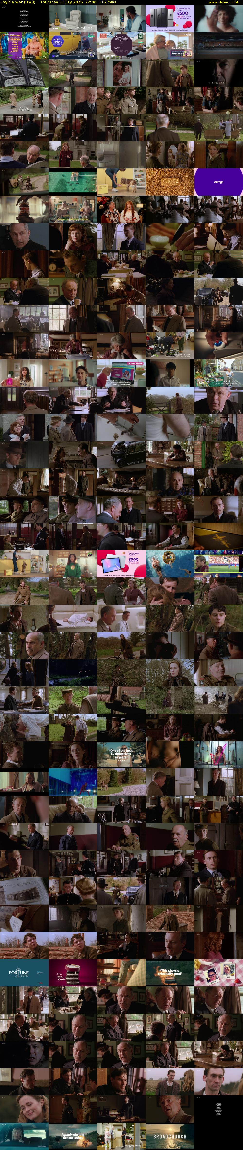 Foyle's War (ITV3) Thursday 31 July 2025 22:00 - 23:55