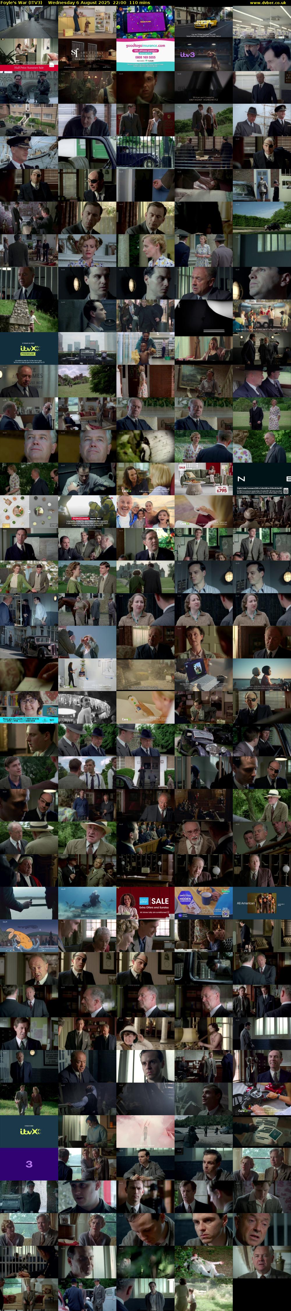 Foyle's War (ITV3) Wednesday 6 August 2025 22:00 - 23:50