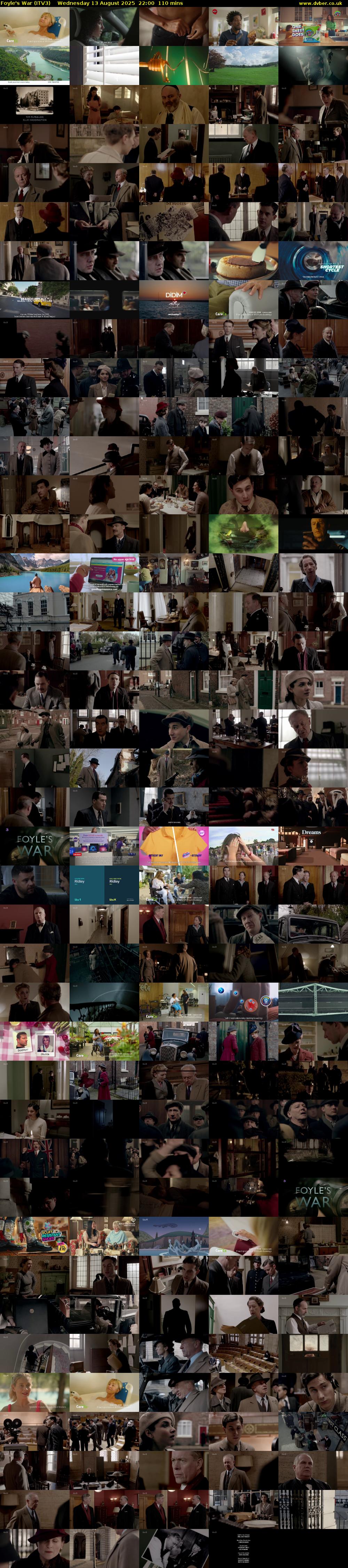 Foyle's War (ITV3) Wednesday 13 August 2025 22:00 - 23:50