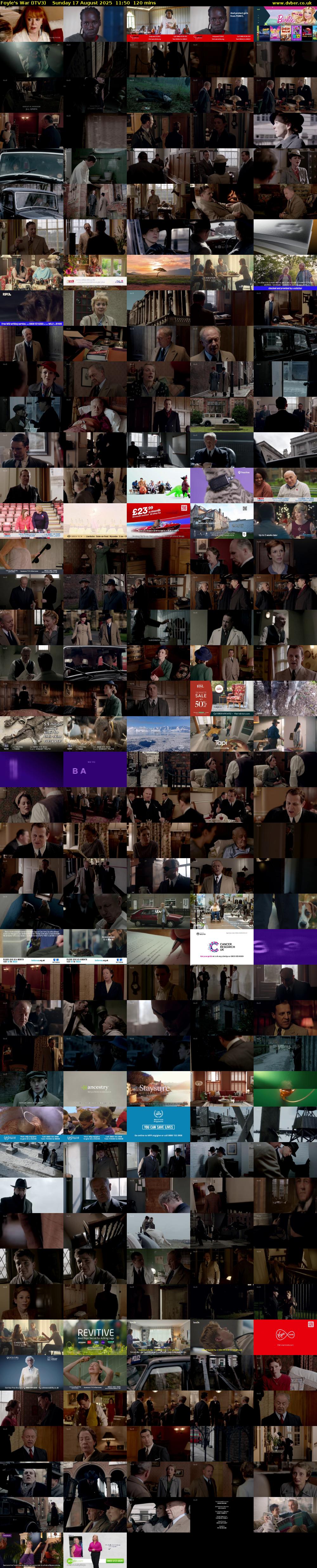 Foyle's War (ITV3) Sunday 17 August 2025 11:50 - 13:50