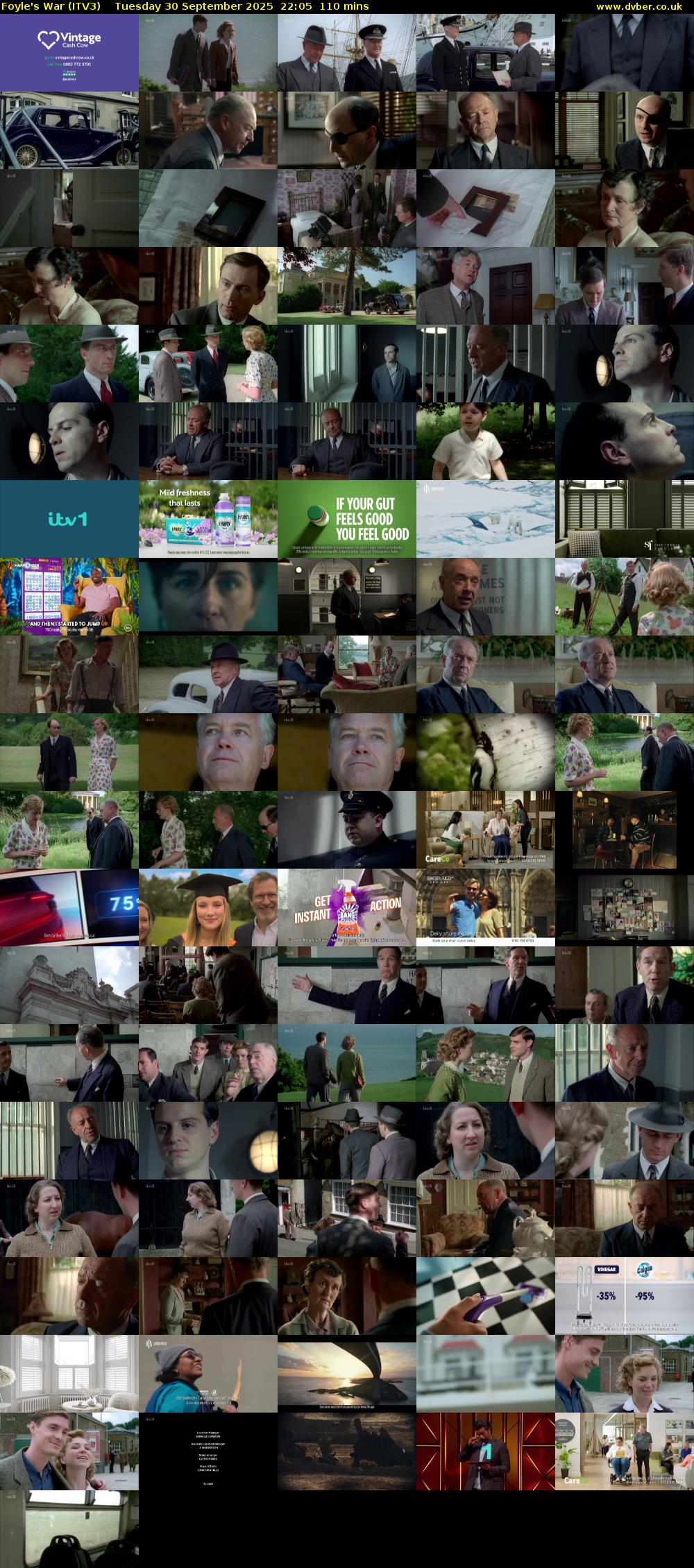 Foyle's War (ITV3) Tuesday 30 September 2025 22:05 - 23:55