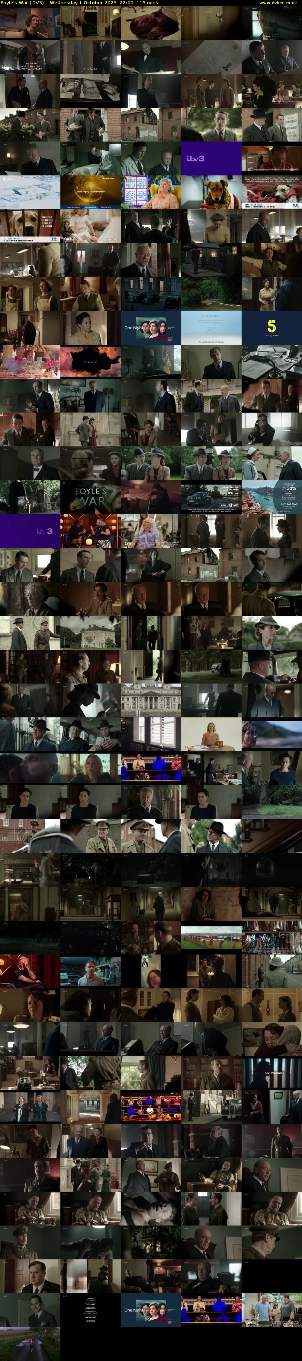 Foyle's War (ITV3) Wednesday 1 October 2025 22:00 - 23:55