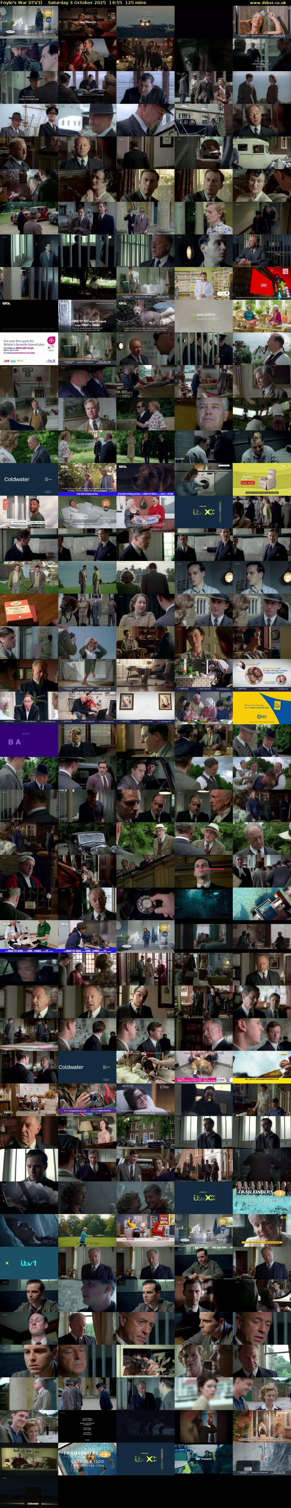 Foyle's War (ITV3) Saturday 4 October 2025 14:55 - 17:00