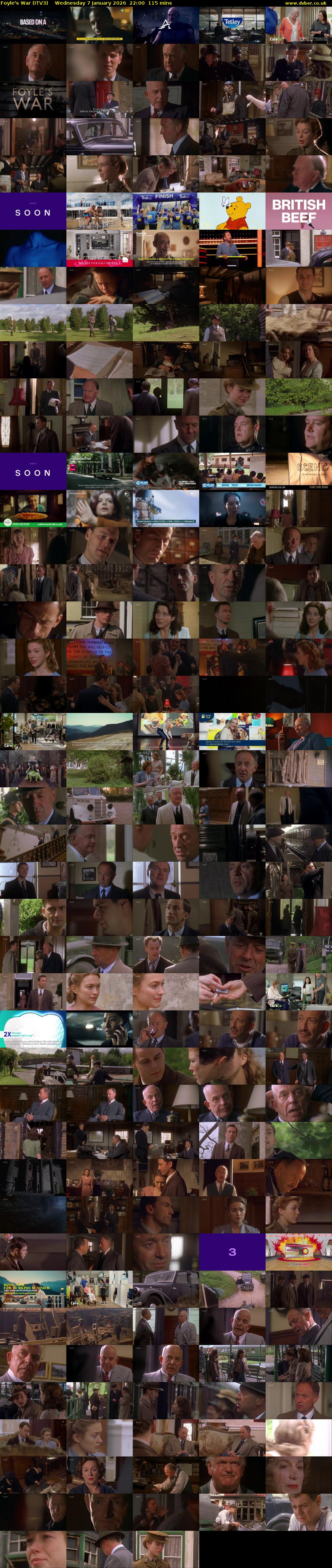 Foyle's War (ITV3) Wednesday 7 January 2026 22:00 - 23:55