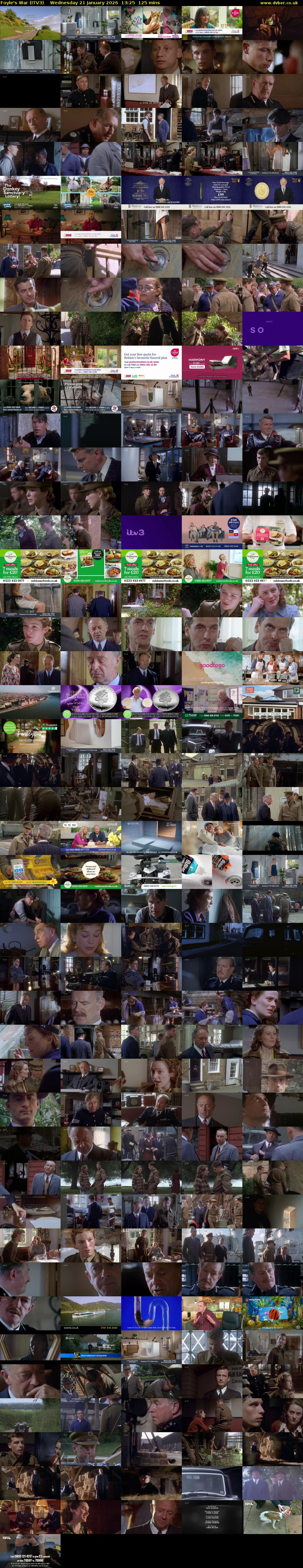 Foyle's War (ITV3) Wednesday 21 January 2026 13:25 - 15:30