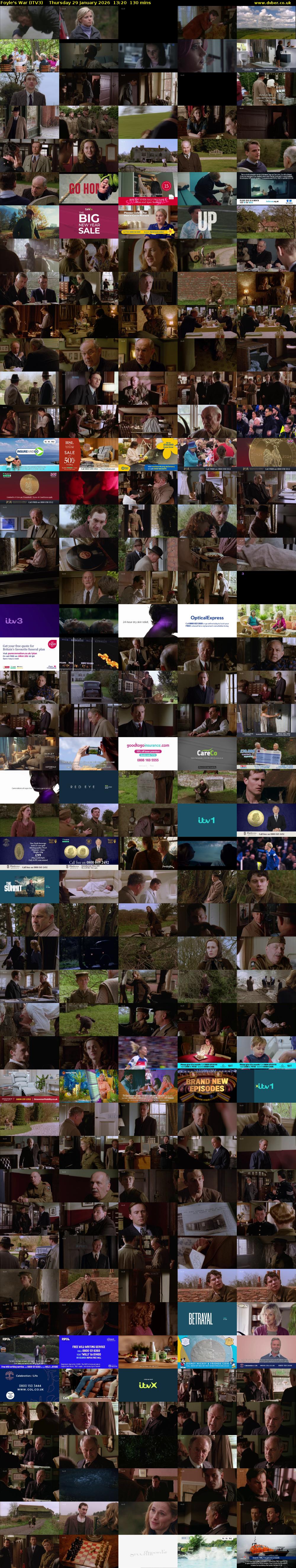 Foyle's War (ITV3) Thursday 29 January 2026 13:20 - 15:30