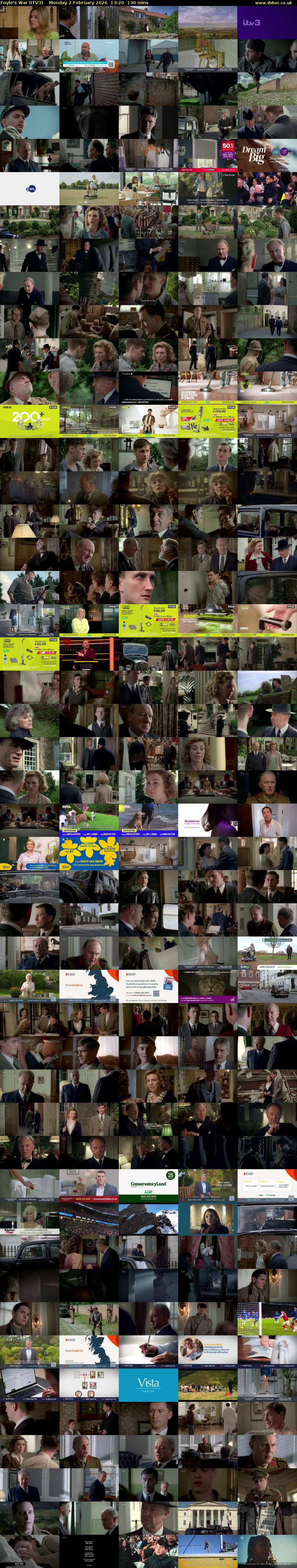 Foyle's War (ITV3) Monday 2 February 2026 13:20 - 15:30