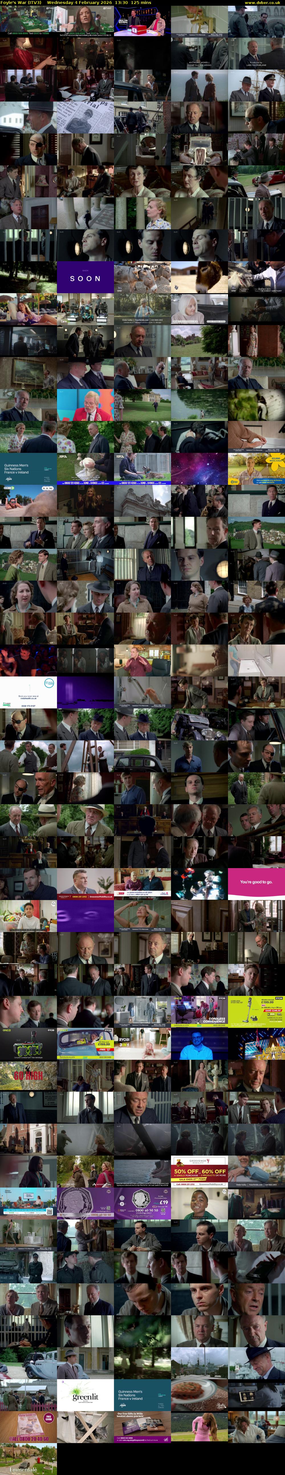 Foyle's War (ITV3) Wednesday 4 February 2026 13:30 - 15:35
