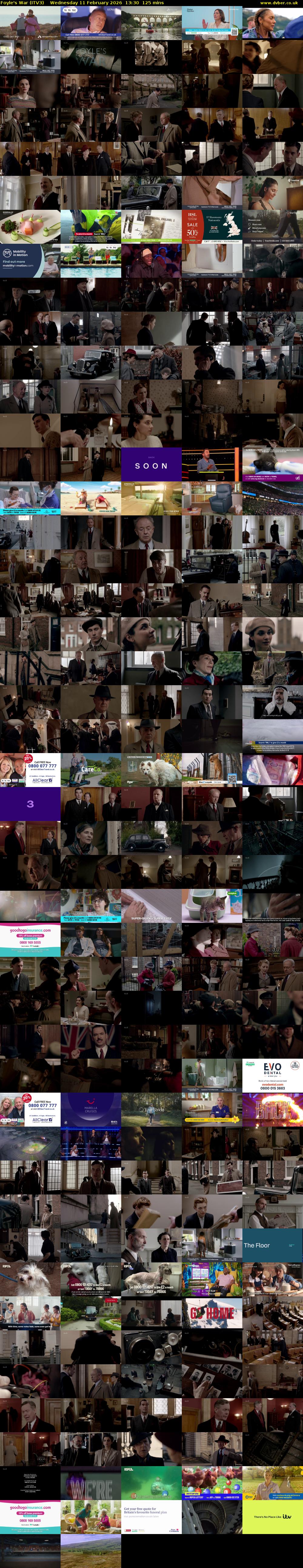 Foyle's War (ITV3) Wednesday 11 February 2026 13:30 - 15:35