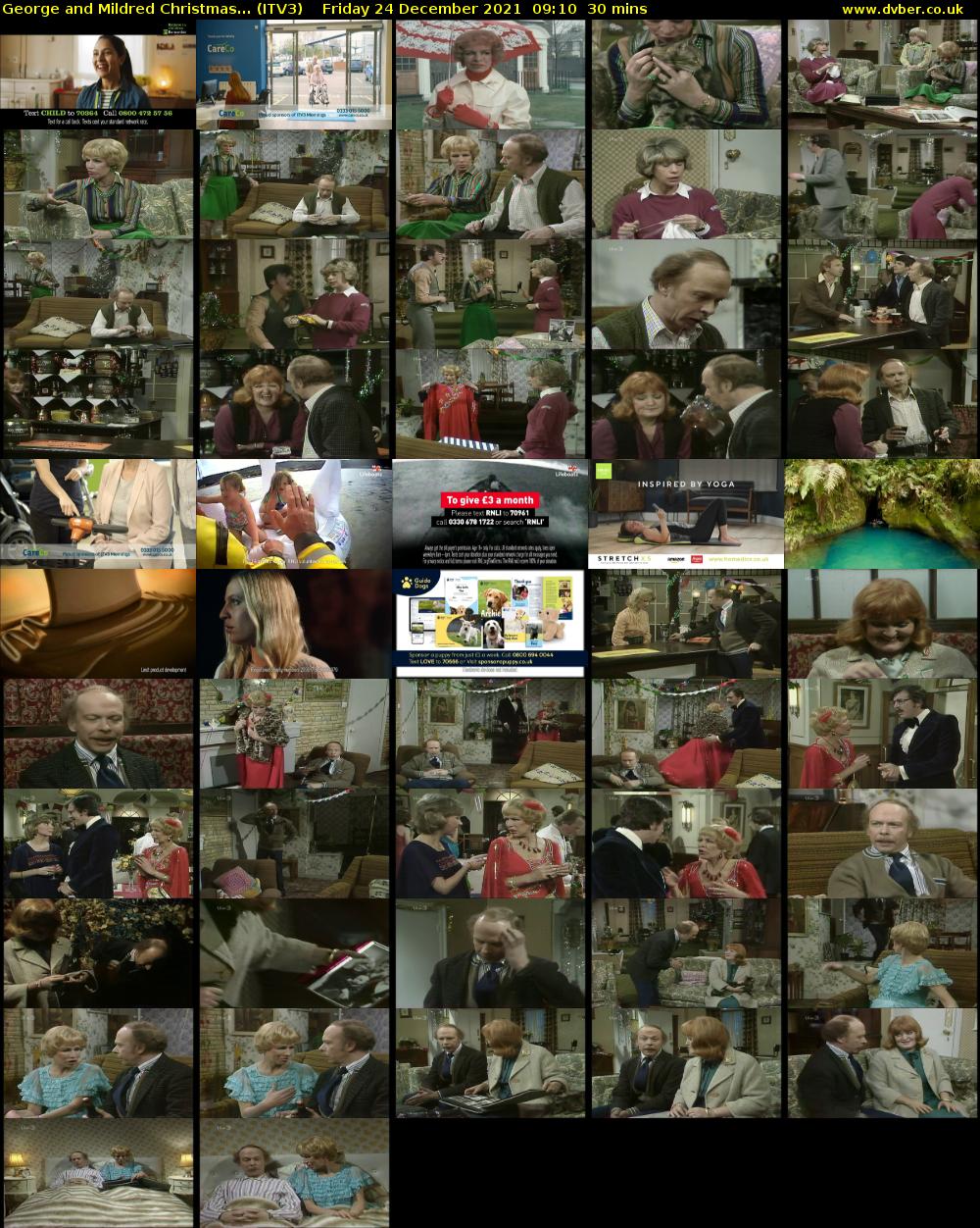 George and Mildred Christmas... (ITV3) Friday 24 December 2021 09:10 - 09:40