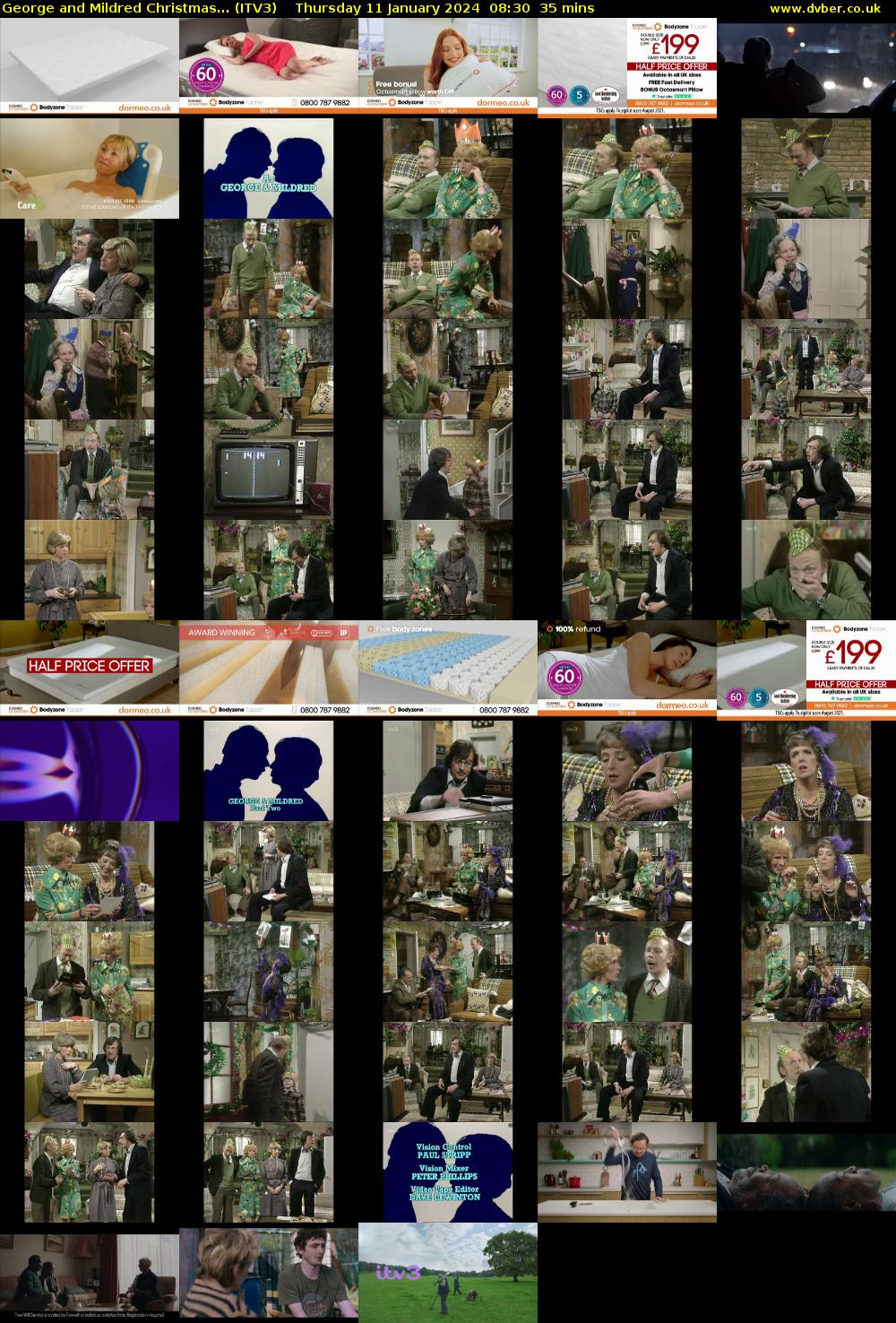 George and Mildred Christmas... (ITV3) Thursday 11 January 2024 08:30 - 09:05