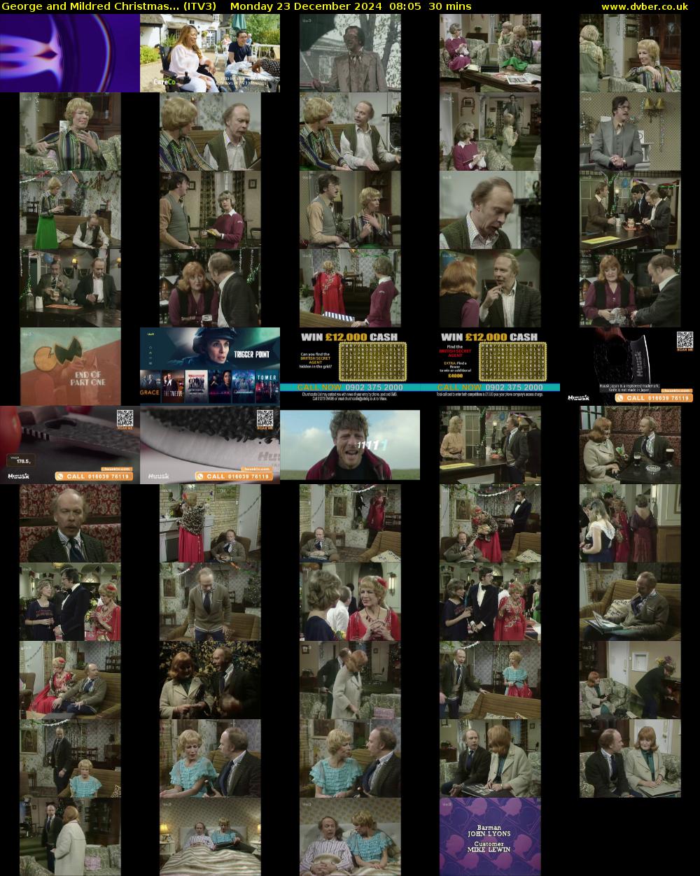 George and Mildred Christmas... (ITV3) Monday 23 December 2024 08:05 - 08:35