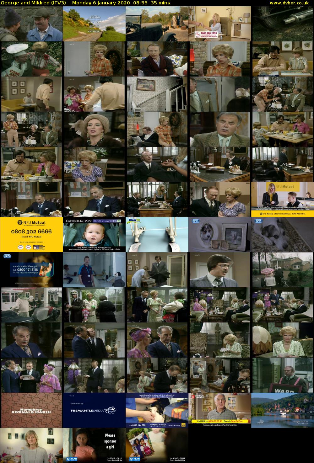 George and Mildred (ITV3) Monday 6 January 2020 08:55 - 09:30