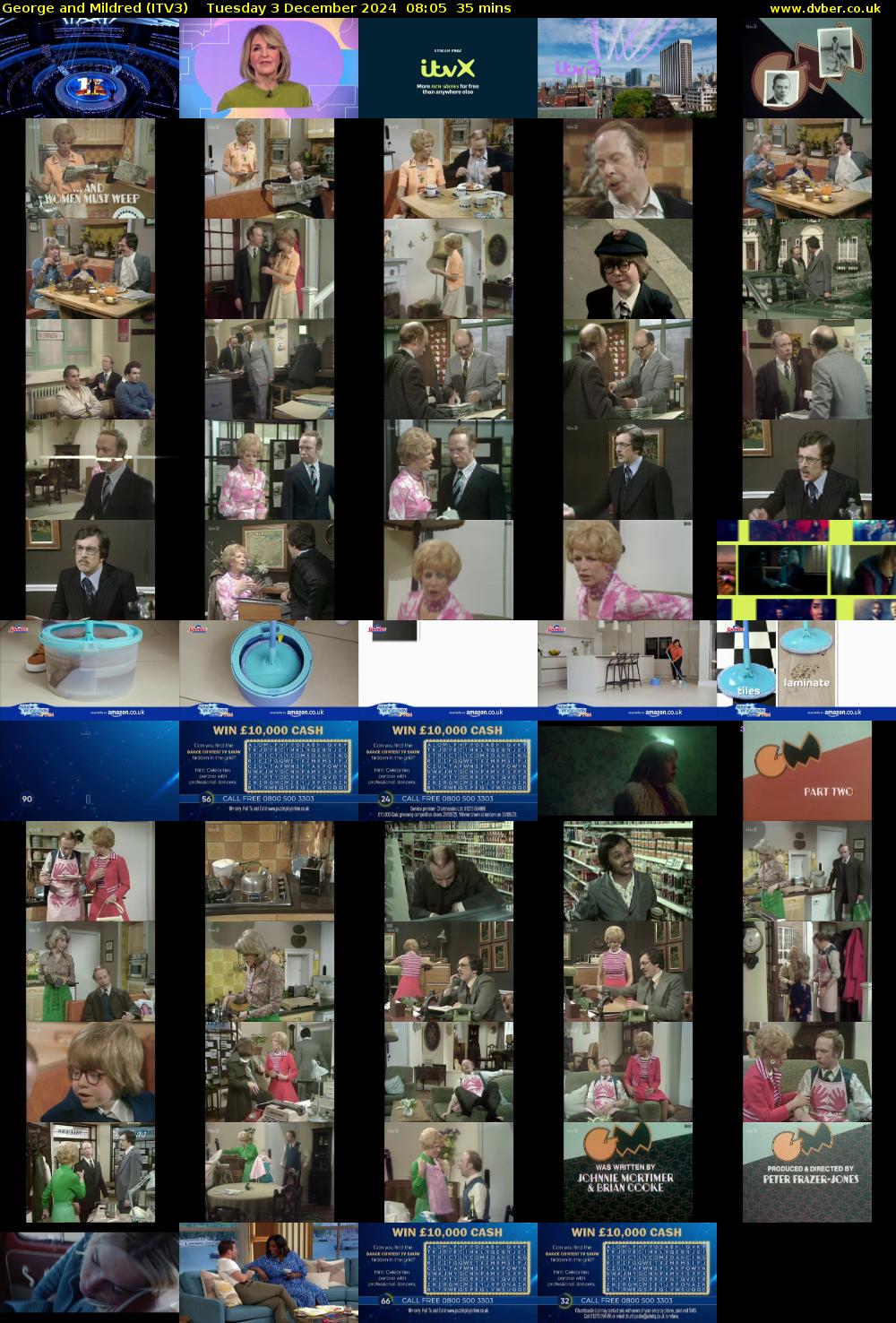 George and Mildred (ITV3) Tuesday 3 December 2024 08:05 - 08:40