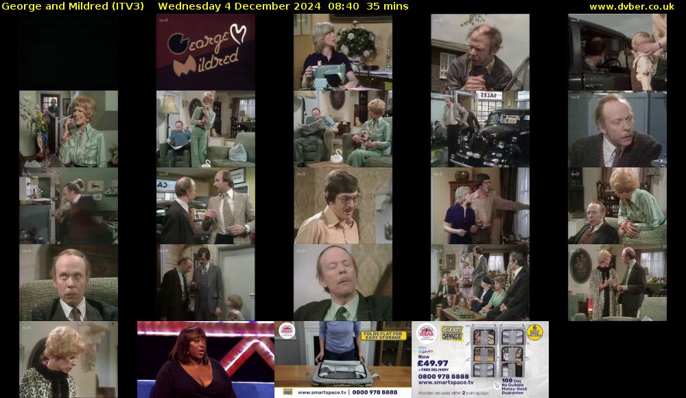 George and Mildred (ITV3) Wednesday 4 December 2024 08:40 - 09:15