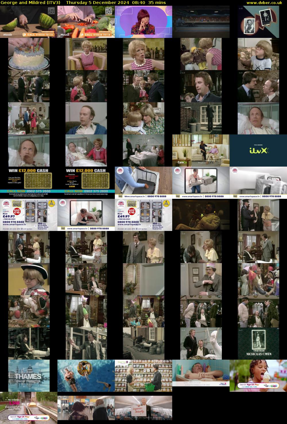 George and Mildred (ITV3) Thursday 5 December 2024 08:40 - 09:15