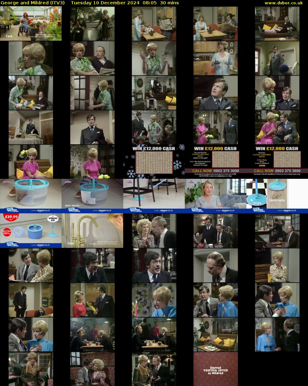 George and Mildred (ITV3) Tuesday 10 December 2024 08:05 - 08:35