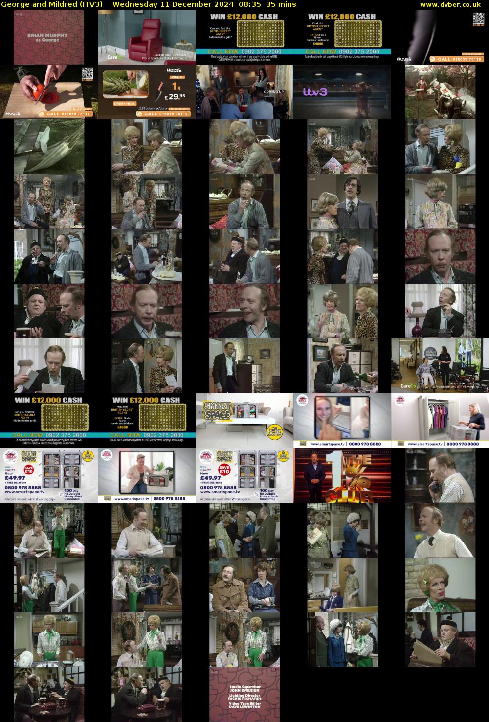 George and Mildred (ITV3) Wednesday 11 December 2024 08:35 - 09:10