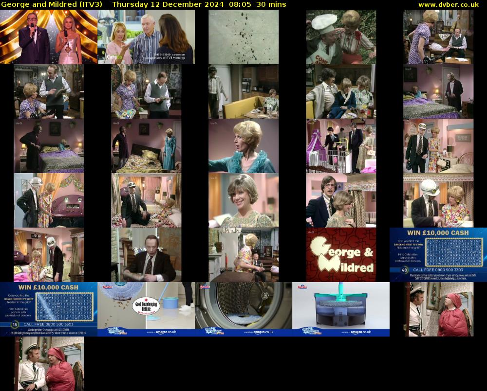 George and Mildred (ITV3) Thursday 12 December 2024 08:05 - 08:35