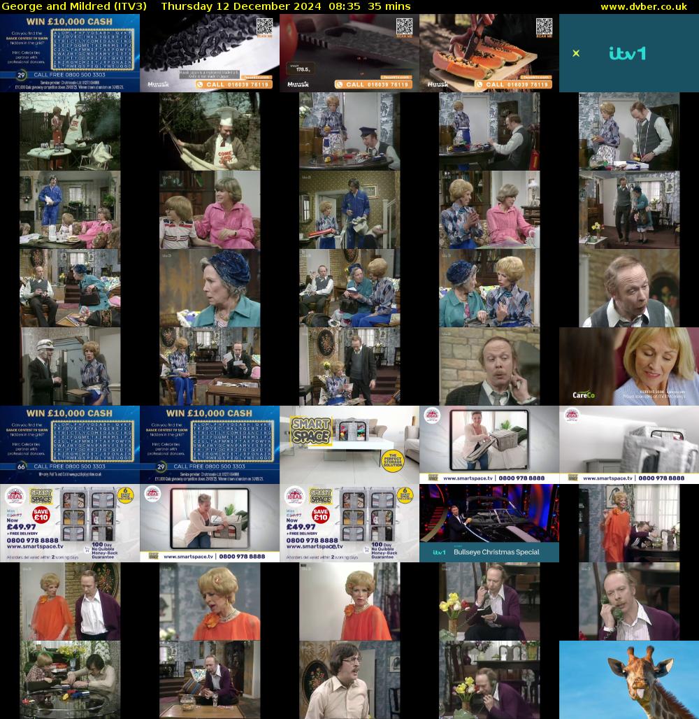 George and Mildred (ITV3) Thursday 12 December 2024 08:35 - 09:10