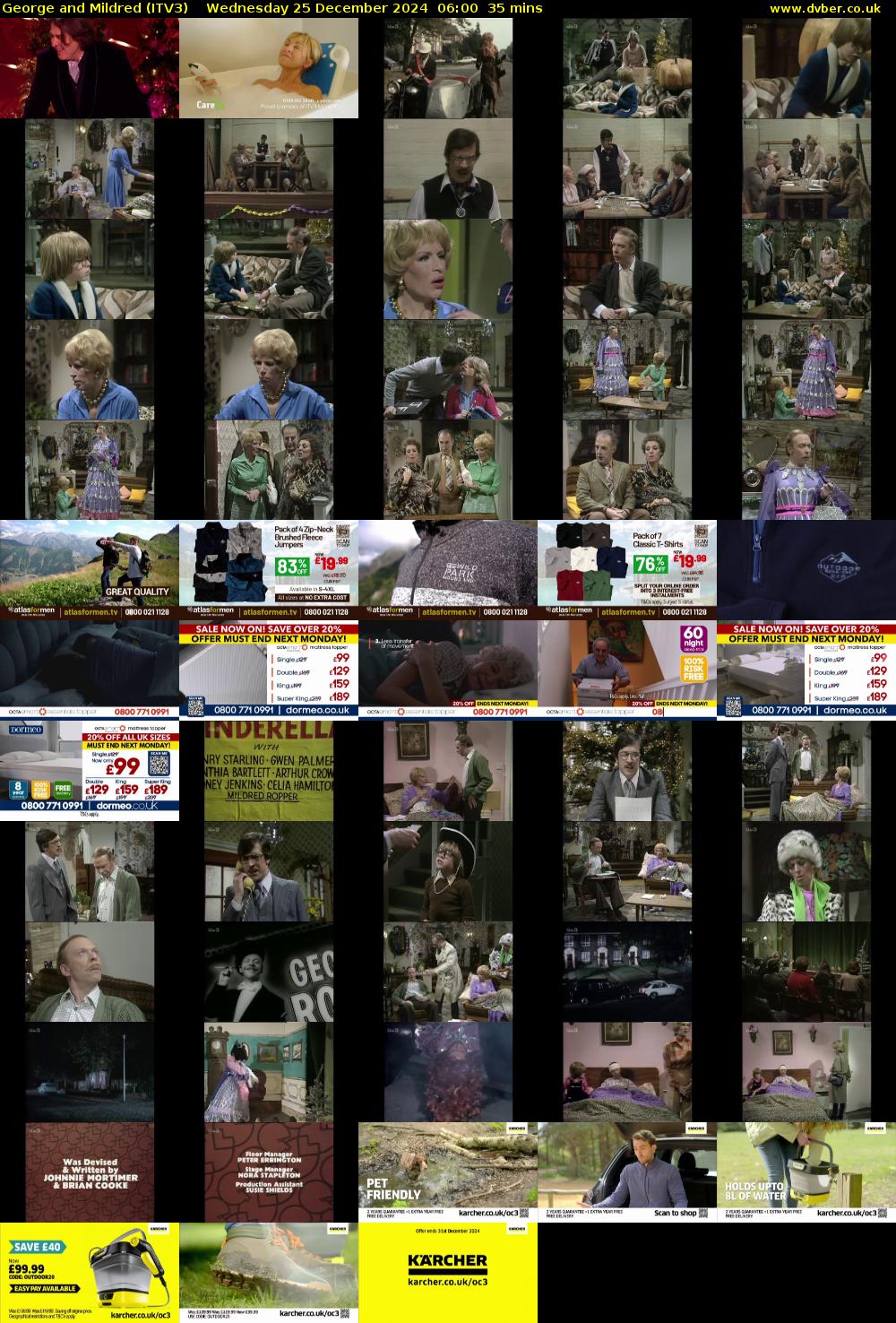 George and Mildred (ITV3) Wednesday 25 December 2024 06:00 - 06:35