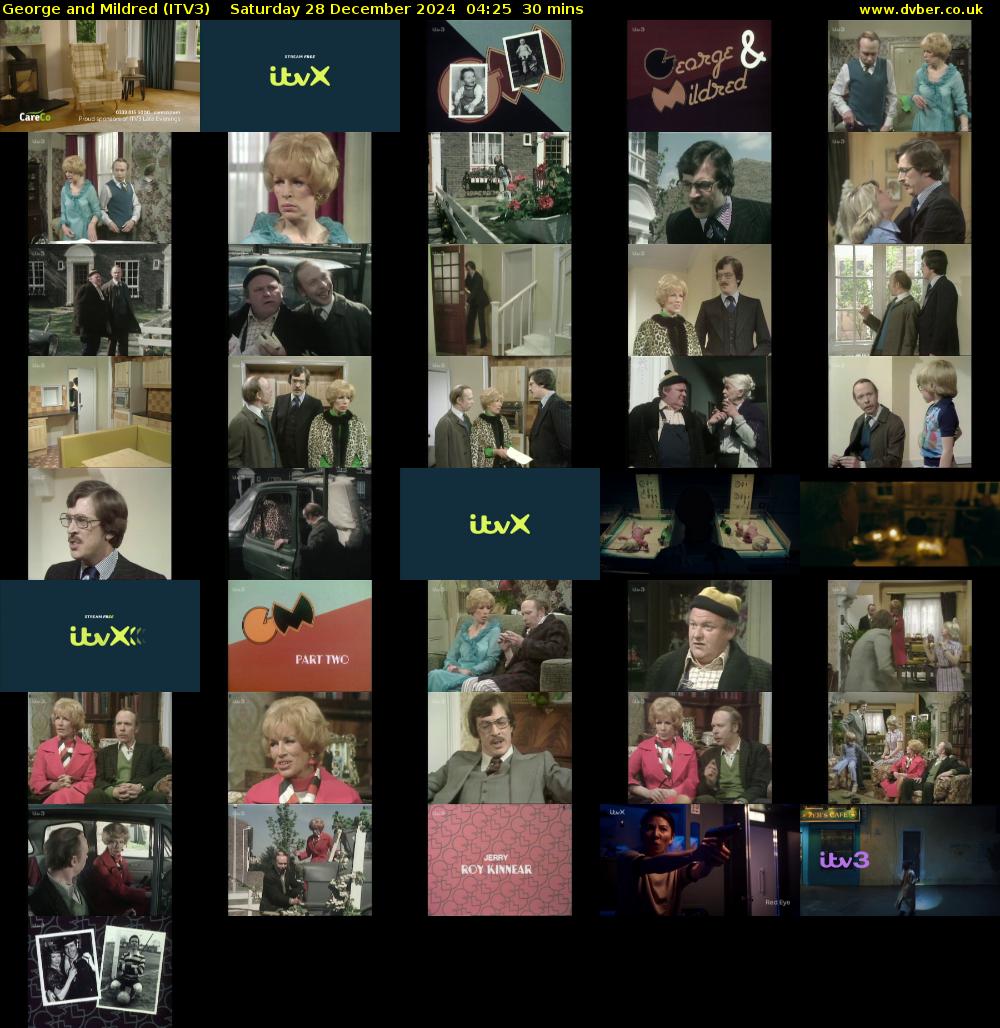 George and Mildred (ITV3) Saturday 28 December 2024 04:25 - 04:55