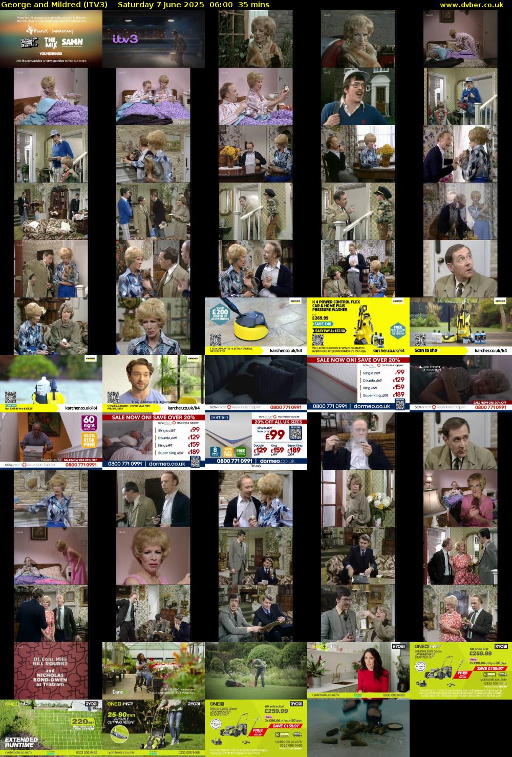 George and Mildred (ITV3) Saturday 7 June 2025 06:00 - 06:35