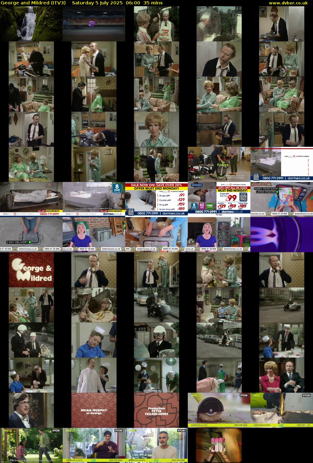 George and Mildred (ITV3) Saturday 5 July 2025 06:00 - 06:35
