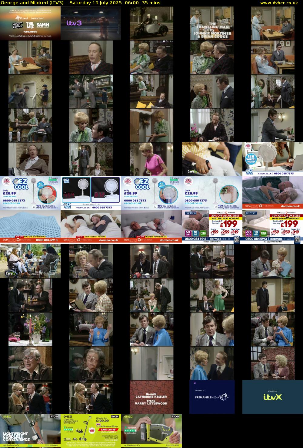 George and Mildred (ITV3) Saturday 19 July 2025 06:00 - 06:35