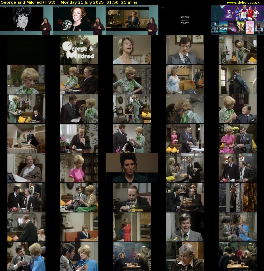 George and Mildred (ITV3) Monday 21 July 2025 01:50 - 02:15