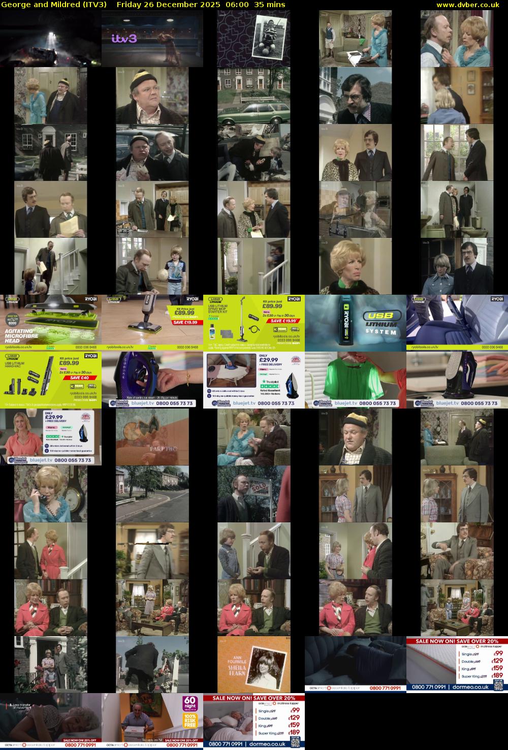 George and Mildred (ITV3) Friday 26 December 2025 06:00 - 06:35