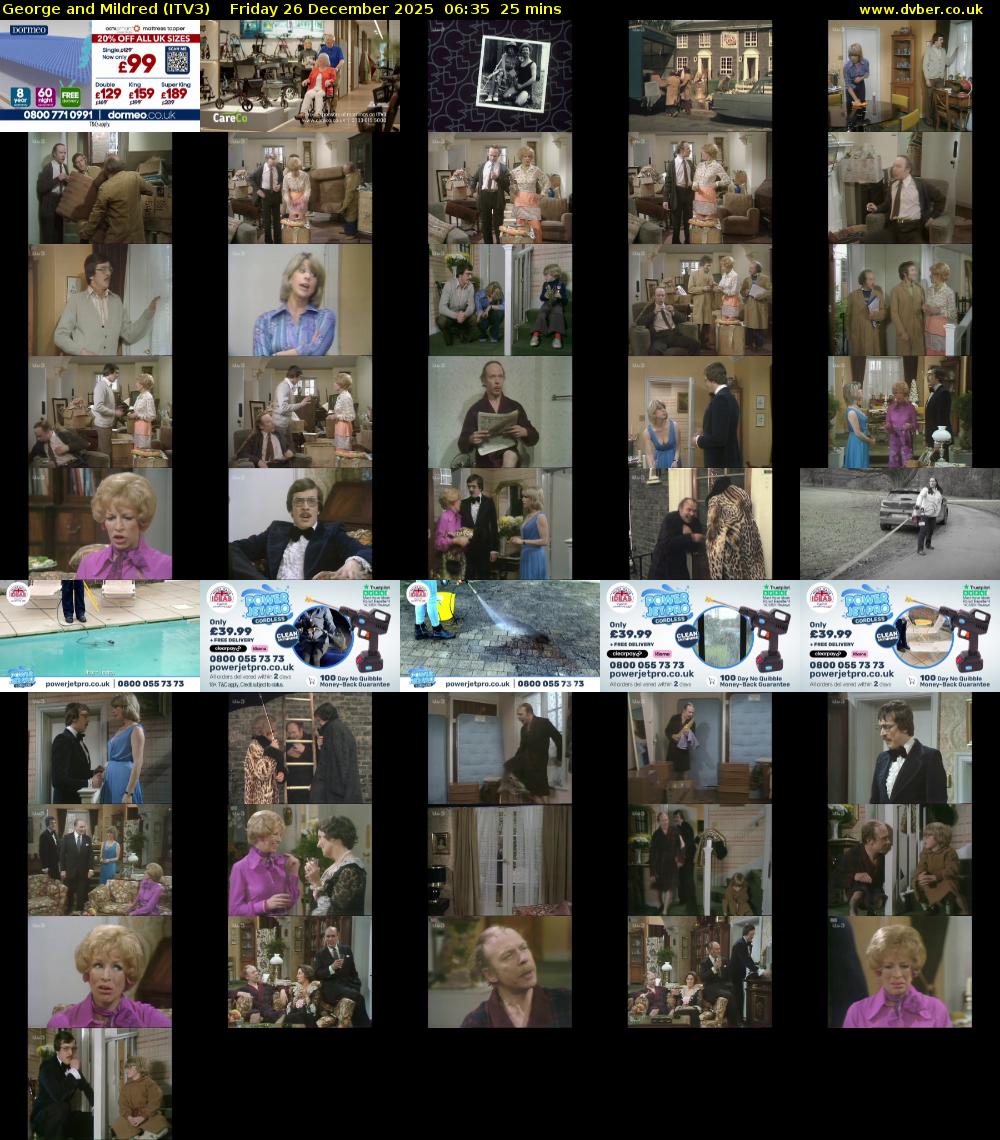 George and Mildred (ITV3) Friday 26 December 2025 06:35 - 07:00