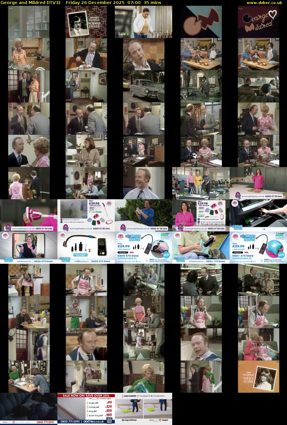 George and Mildred (ITV3) Friday 26 December 2025 07:00 - 07:35