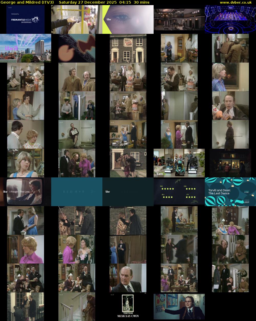 George and Mildred (ITV3) Saturday 27 December 2025 04:15 - 04:45