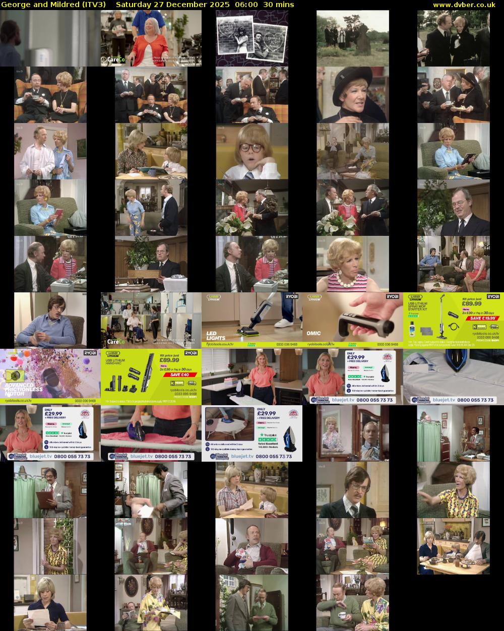 George and Mildred (ITV3) Saturday 27 December 2025 06:00 - 06:30