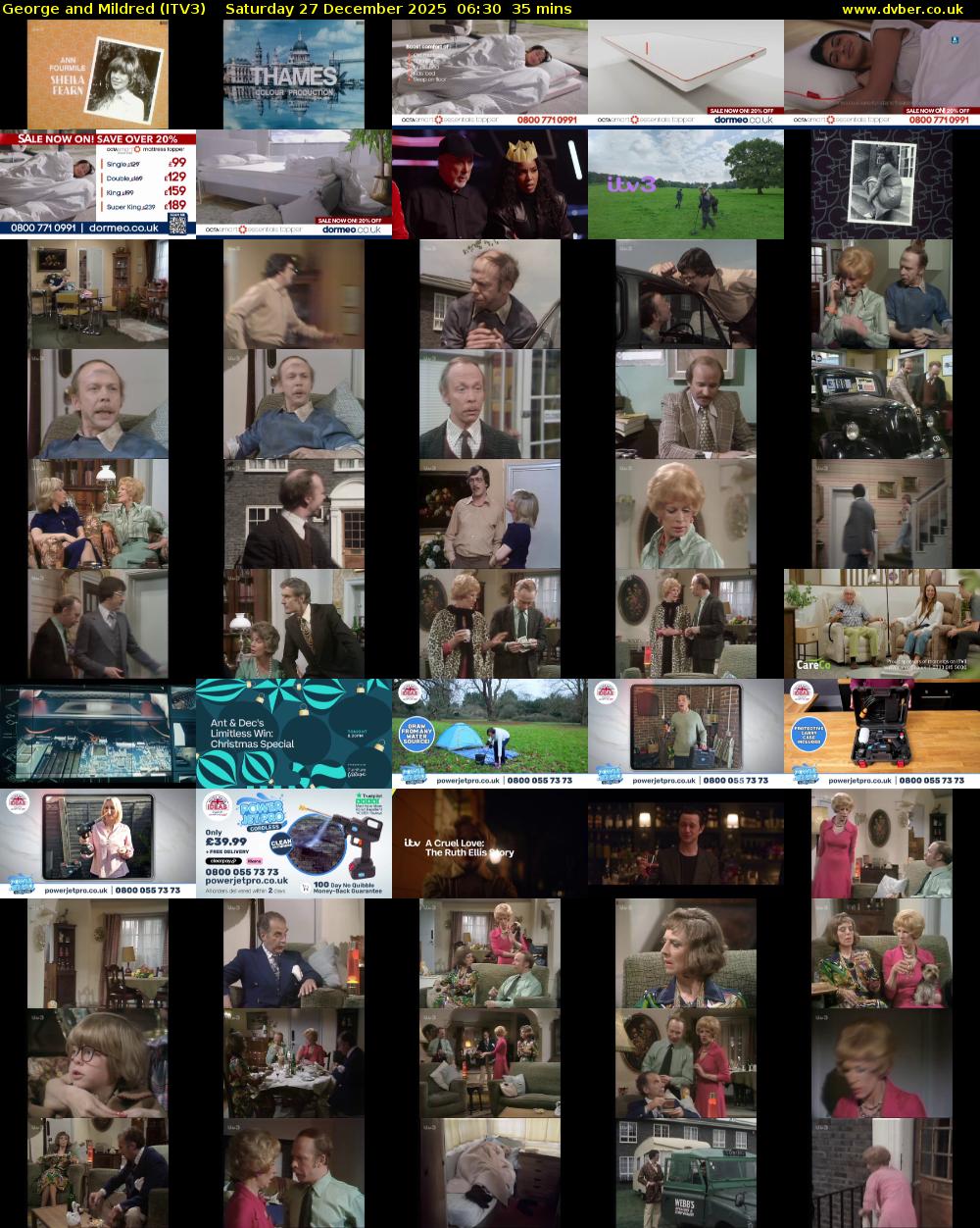 George and Mildred (ITV3) Saturday 27 December 2025 06:30 - 07:05