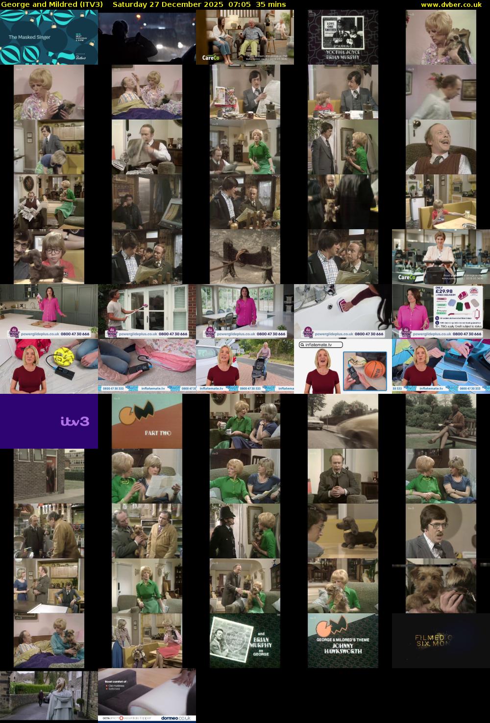 George and Mildred (ITV3) Saturday 27 December 2025 07:05 - 07:40