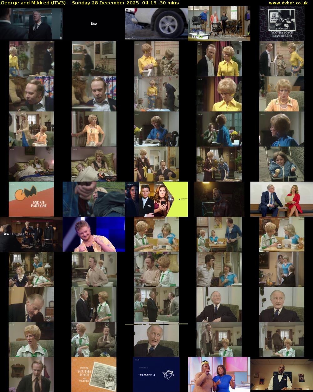 George and Mildred (ITV3) Sunday 28 December 2025 04:15 - 04:45